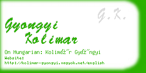 gyongyi kolimar business card